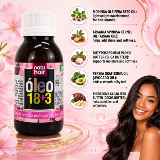 NatuHair 18+3 Oil – 60 ml