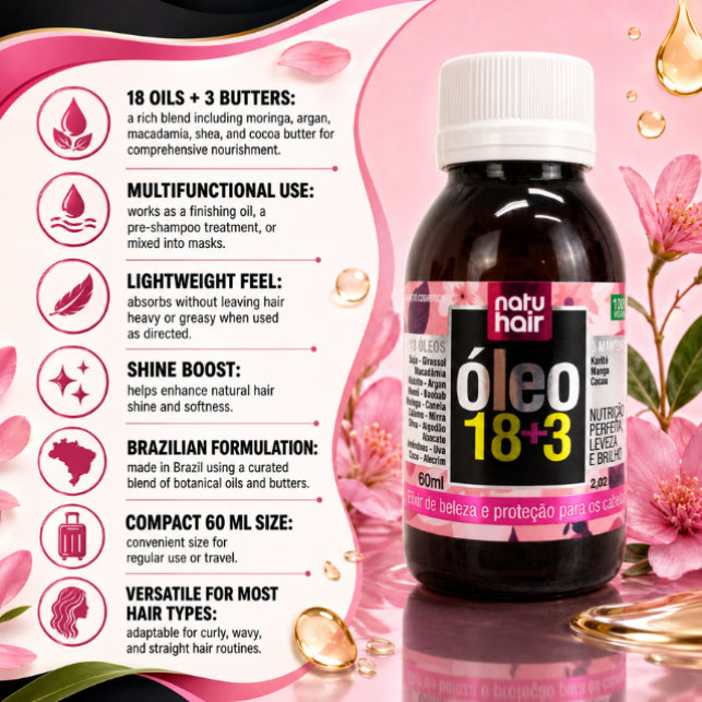 NatuHair 18+3 Oil – 60 ml