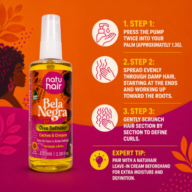 NatuHair Bela Negra Defining Oil – 100 ml