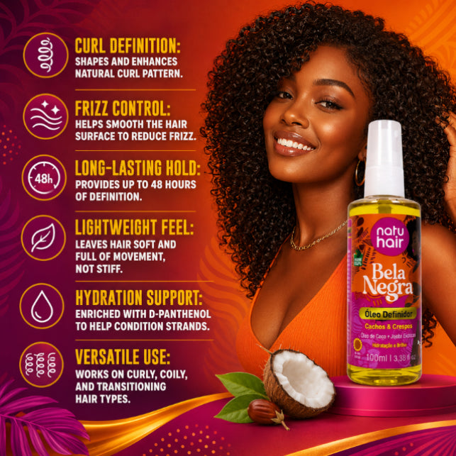 NatuHair Bela Negra Defining Oil – 100 ml
