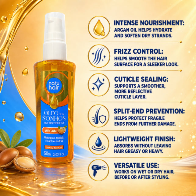 زيت حلم Argan من NatuHair – 60 مل