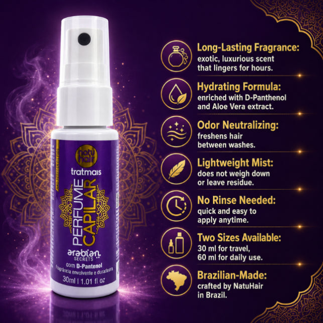 NatuHair Arabian Secret Hair Perfume (Choose Size: 30 ml or 60 ml)