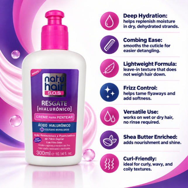 Crema Desenredante Leave-In Hyaluronic Rescue SOS NatuHair