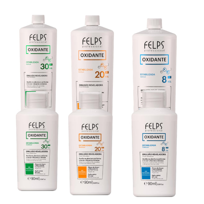 Felps Professional Révélateur crème – Émulsion oxydante stabilisée aux huiles d’argan et de macadamia – (Choisissez le volume : 8, 20 ou 30 · Choisissez le format : 3.04 fl oz / 90 ml ou 30.4 fl oz / 900 ml)