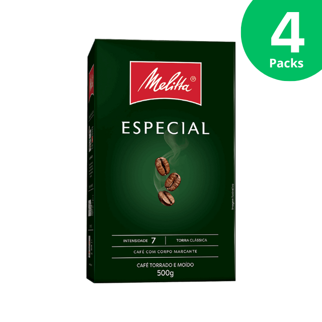 4 paquets de café moulu Melitta Especial - 4 x 500 g / 17,6 oz