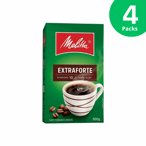 4-Pack Melitta Extra Forte/Strong Ground Coffee - 4 x 500g / 17.6 oz