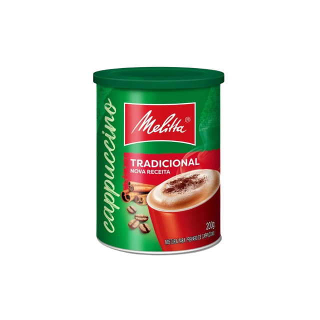 Lata de capuchino instantáneo Melitta de 200 g (7,05 oz)