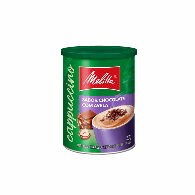 4-Pack Melitta Instant Cappuccino Chocolate Hazelnut - 4 x 200g (7.05oz) Can