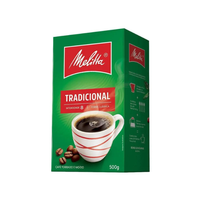 8 paquetes de café molido tradicional Melitta - 8 x 500 g / 17,6 oz