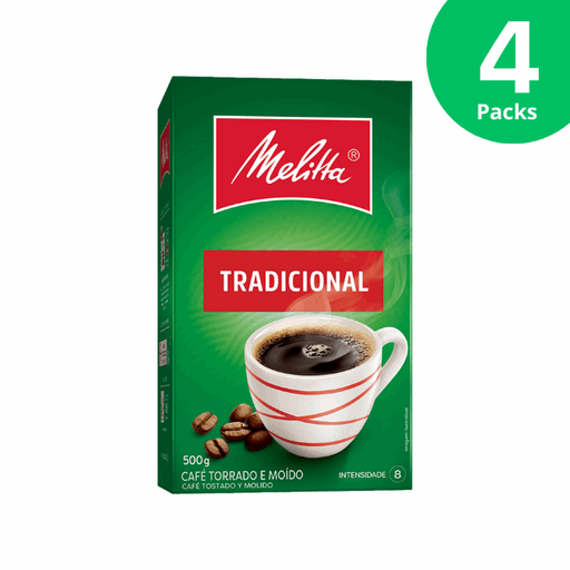 4-Pack Melitta Traditional Ground Coffee - 4 x 500g / 17.6 oz