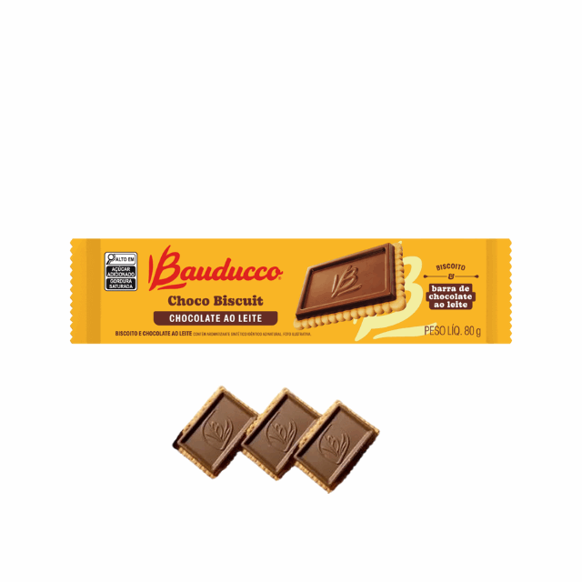 4-Pack Milk Chocolate Biscuit - Bauducco Choco Biscuit Pack - 4x 80g (2.82 oz)