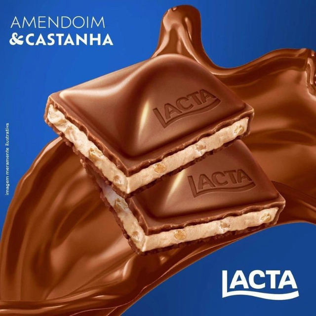 4 Packs Chocolate Lacta Bar with Sonho De Valsa Filling - 4 x 98G (3.45 oz)