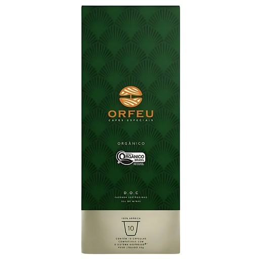 ORFEU Organic - 10 Capsules - Brazilian Coffee MKPBR - Brazilian Brands Worldwide