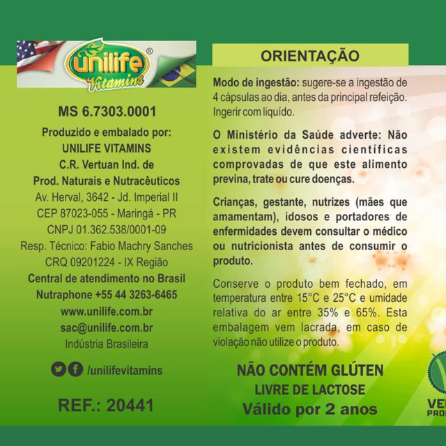 Ora Pro-Nóbis - 60 Capsules of Pereskia Aculeata - Vegan-Friendly - 450mg Each