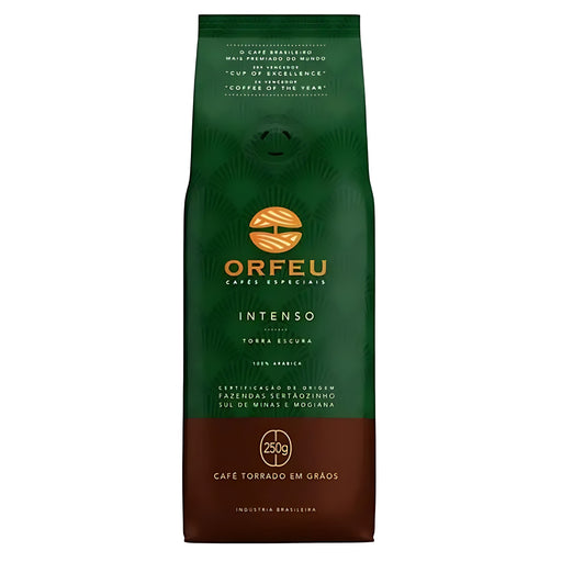 Orfeu Intense Roasted Beans Coffee 250g - Brazilian Coffee MKPBR - Brazilian Brands Worldwide