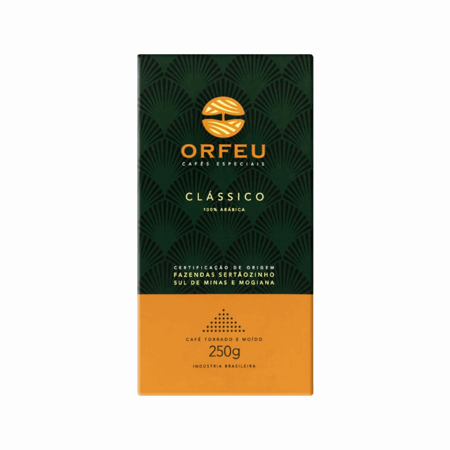 4 Packs Orfeu Classic Roasted and Ground Coffee 4 x 250g (8.82 oz) - 100% Arabica | Brazilian Arabica Coffee