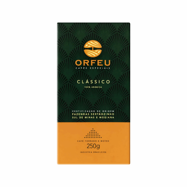 4 Packs Orfeu Classic Roasted and Ground Coffee 4 x 250g (8.82 oz) - 100% Arabica | Brazilian Arabica Coffee