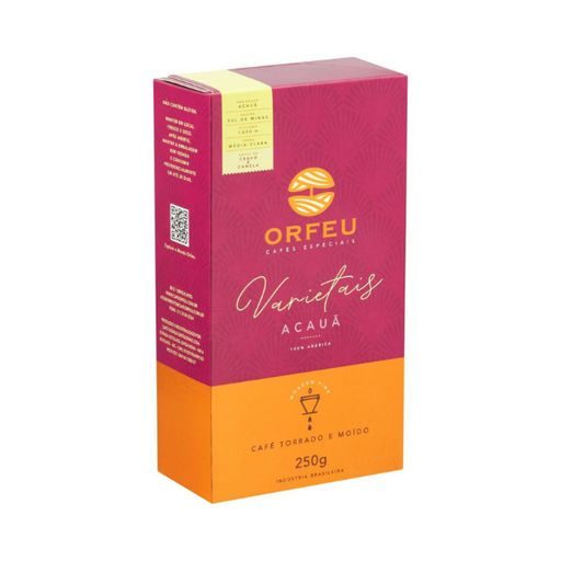 Orfeu Varietais Acauã Roasted and Ground Coffee, Medium-Light Roast, 250g (8.8 oz) - Notes of Clove and Cinnamon