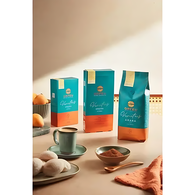 Orfeu Varietais Arara Ground Coffee, 100% Arabica, Sul de Minas, 250g/8.8oz, Notes of Brown Sugar, Molasses, and Honey