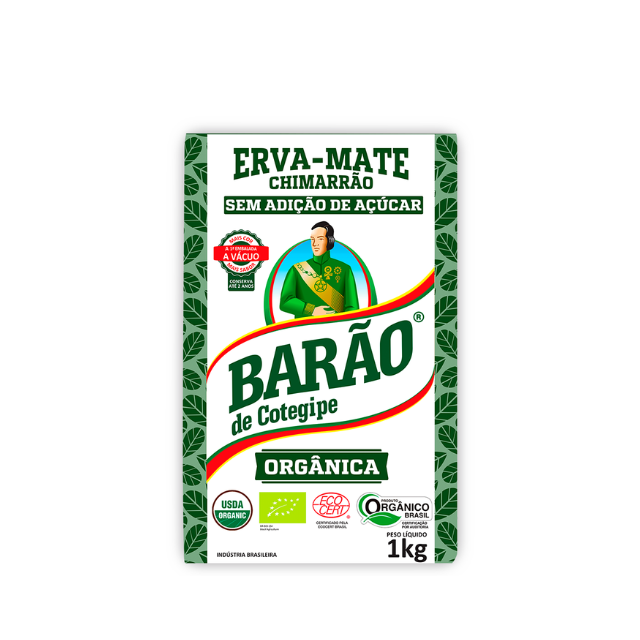 8 Packungen Bio-Yerba Mate Barão de Cotegipe – vakuumversiegelt – 8 x 1 kg (35,3 oz)