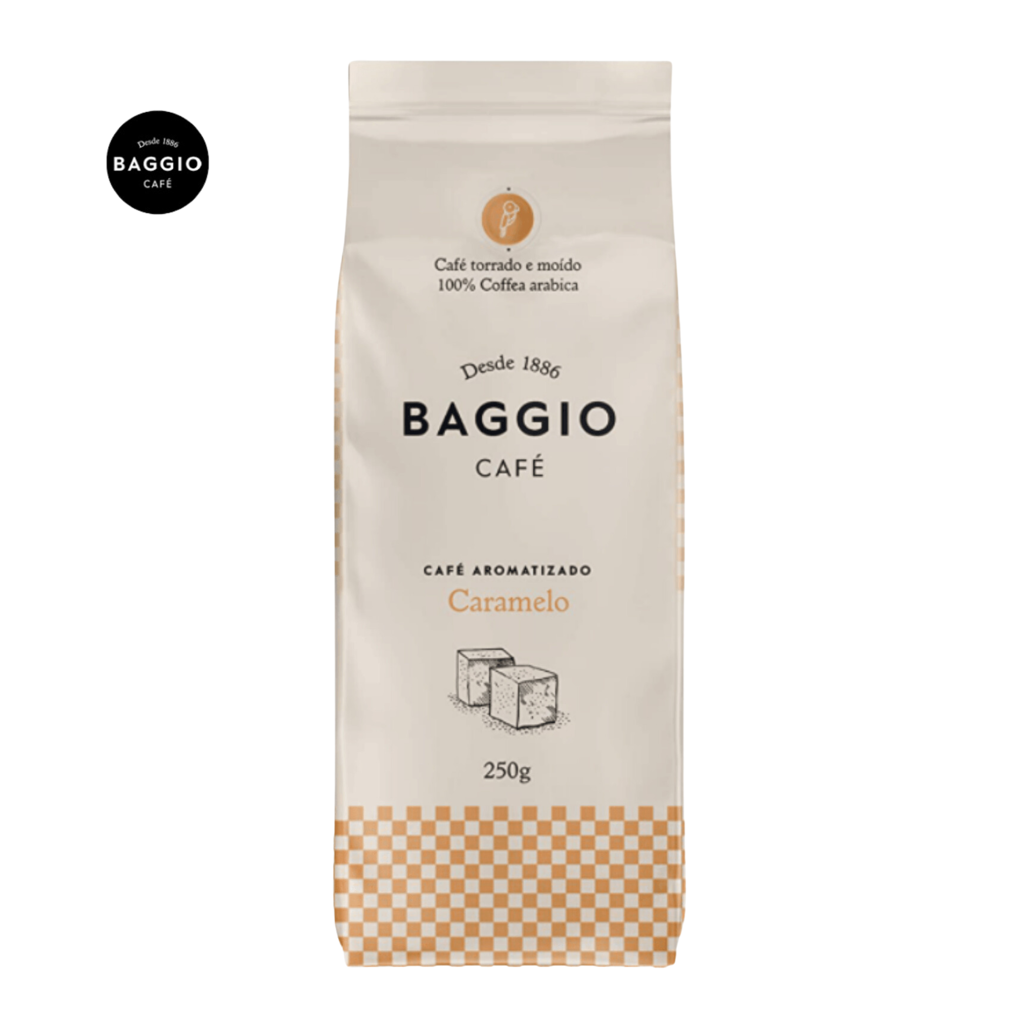 Pack of 10 BAGGIO Aromas Caramel Roasted and Ground Coffee - 2.5kg (88oz) Lactose-free - Gluten-free MKPBR - Brazilian Brands Worldwide