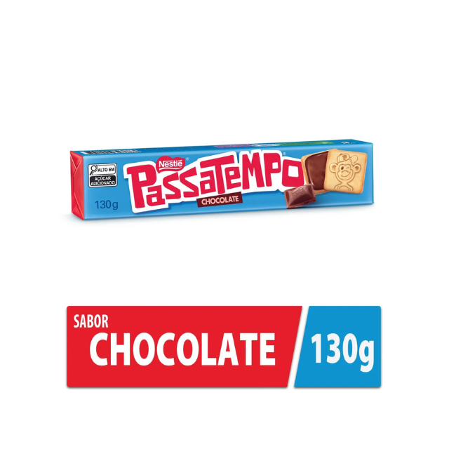8 paquetes de galletas rellenas de chocolate Nestlé Passatempo - 8 x 130 g (4,59 oz) - Delicia de chocolate deliciosamente crujiente