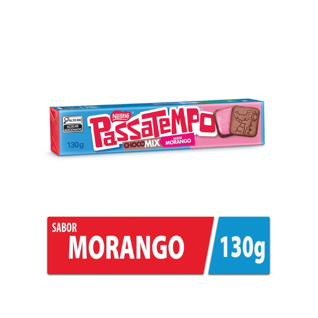 4 Packs Passatempo® Choco Mix: Delightful Chocolate and Strawberry Cream-Filled Cookies - 4 x 130g (4,5oz)
