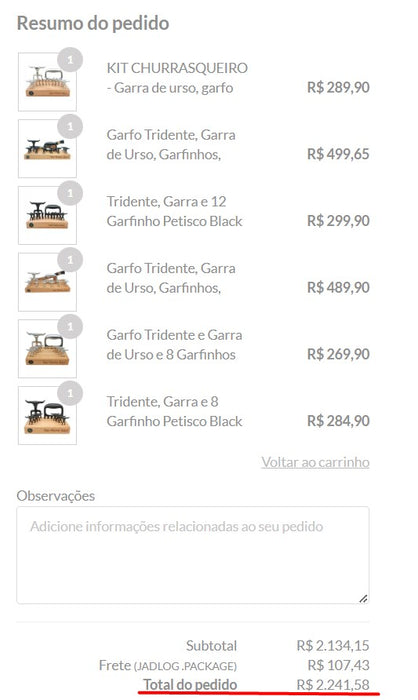 Personal Shopper | Buy from Brazil - Barbecue kits- 6 KITS (DDP) MKPBR - Brazilian Brands Worldwide