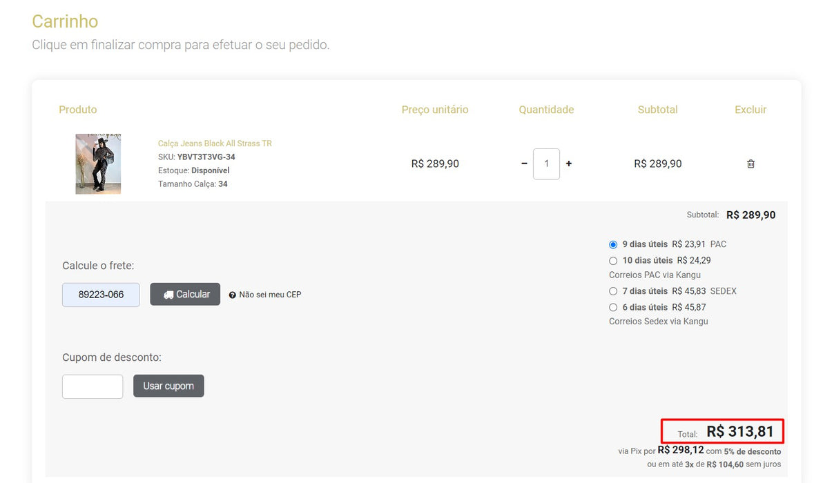 Personal Shopper | Buy from Brazil -Calça Jeans Black All Strass TR - 1 ITEM - (DDP) MKPBR - Brazilian Brands Worldwide
