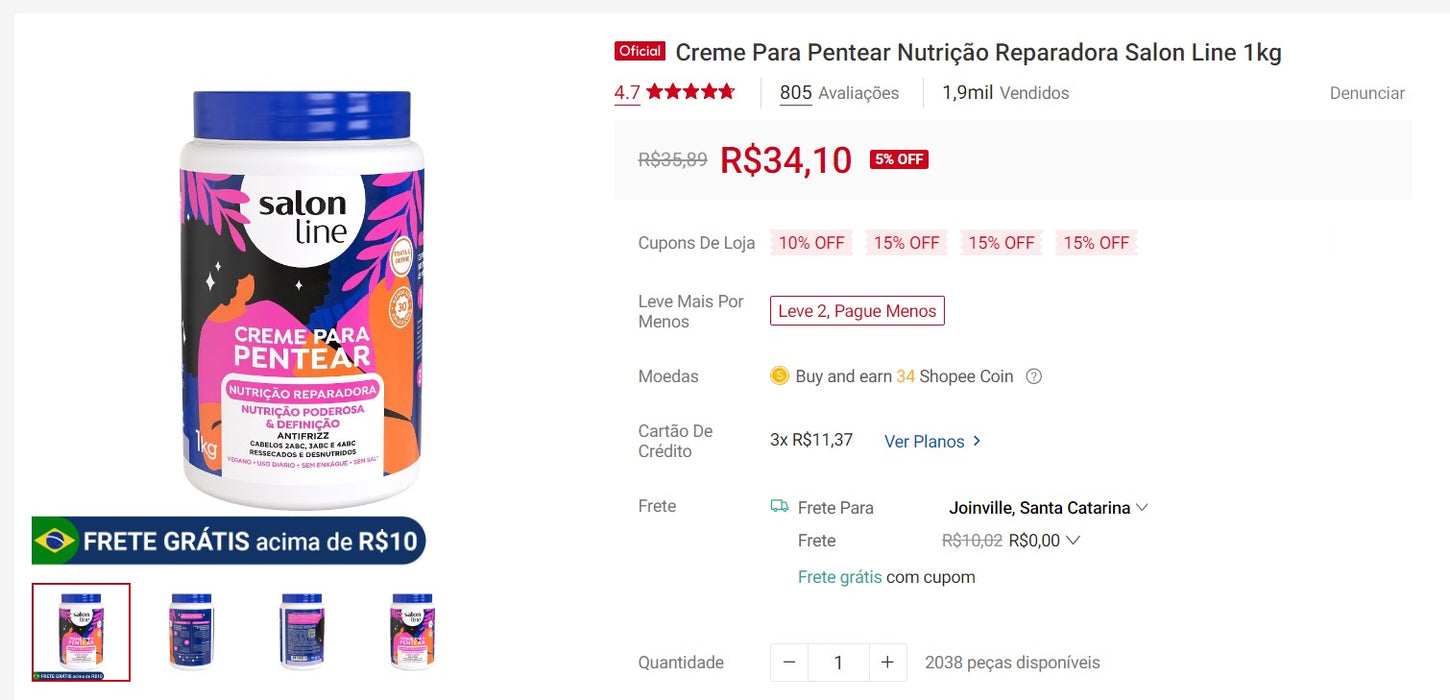 Personal Shopper | Buy from Brazil -Hair care items (DDP) MKPBR - Brazilian Brands Worldwide