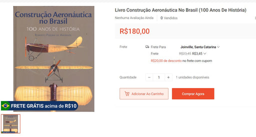 Personal Shopper | Buy from Brazil - Livro Construção Aeronáutica No Brasil (100 Anos De História) - 1 item (DDP) MKPBR - Brazilian Brands Worldwide
