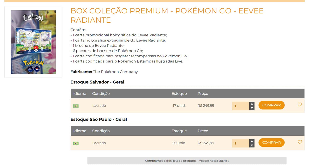 Personal Shopper | Buy from Brazil -Pokemon Card Kit - 5 items- (DDP) MKPBR - Brazilian Brands Worldwide