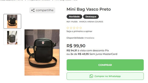 Personal Shopper | Buy from Brazil - Vasco da Gama -2 items (DDP) MKPBR - Brazilian Brands Worldwide