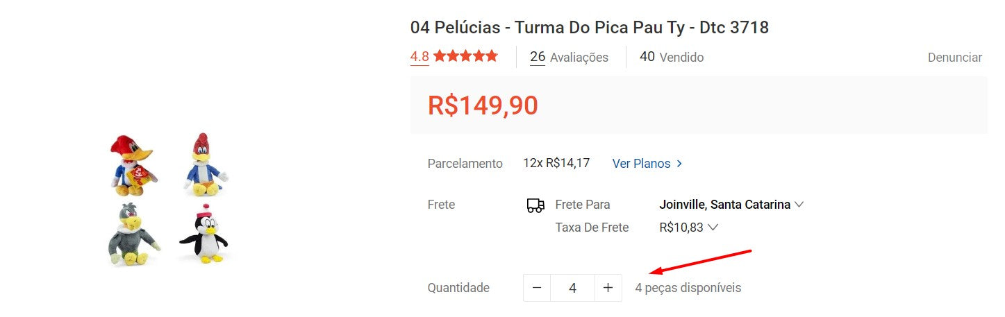 Personal Shopper | Buy from Brazil - kit Pelúcias - Turma Do Pica Pau Ty - 10 kits (DDP) MKPBR - Brazilian Brands Worldwide
