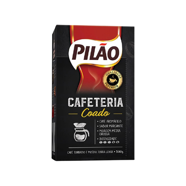 8 Packs Pilão Cafeteria Coado Ground Coffee - 8 x 500g (17.6 oz)