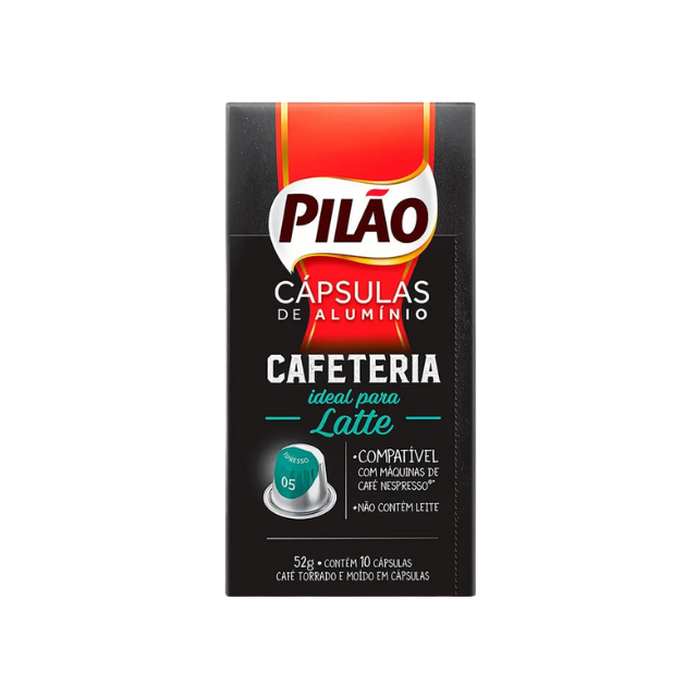8 Packs Pilão Cafeteria Coffee Capsules - Aluminum - 8 x 52g/1.83oz 10 caps - Nespresso® Compatible