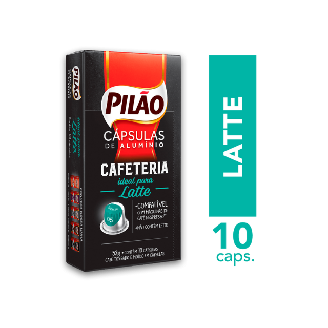 Cápsulas de Café Pilão Cafeteria - Alumínio - 52g/1.83oz 10 cápsulas - Compatível com Nespresso®