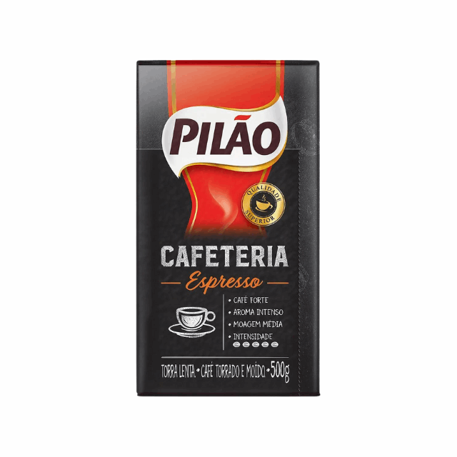 4-Pack Pilão Cafeteria Espresso Ground Coffee - 4 x 500g (17.6 oz)