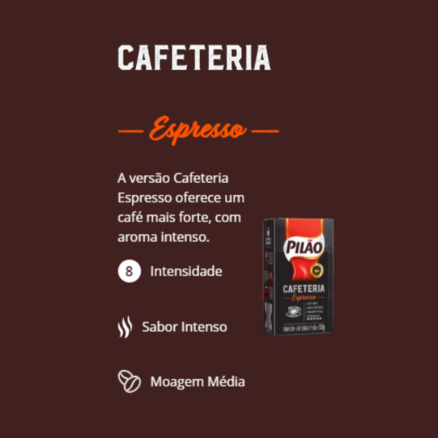 PILÃO Cafeteria Espresso gerösteter und gemahlener Kaffee 500g