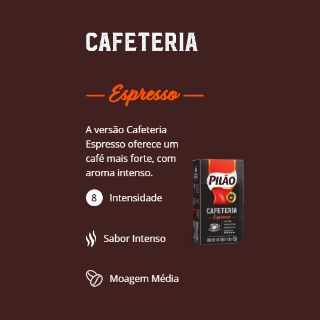 Pilão Cafeteria Espresso Ground Coffee - 500g (17.6 oz)