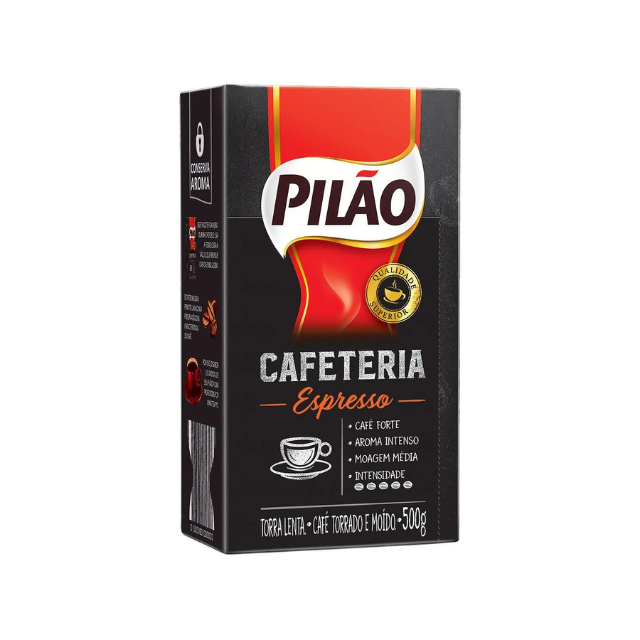 4 Packs Pilão Cafeteria Espresso Ground Coffee - 4 x 500g (17.6 oz)