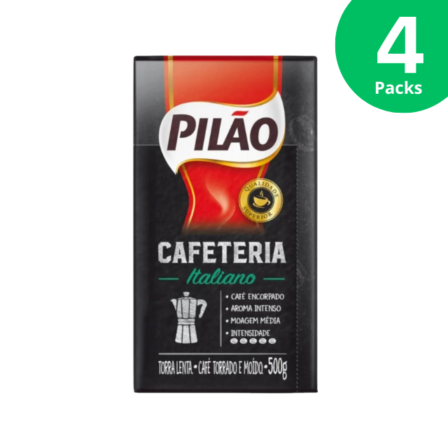 PILÃO Cafeteria Italiano gerösteter und gemahlener Kaffee – 500 g