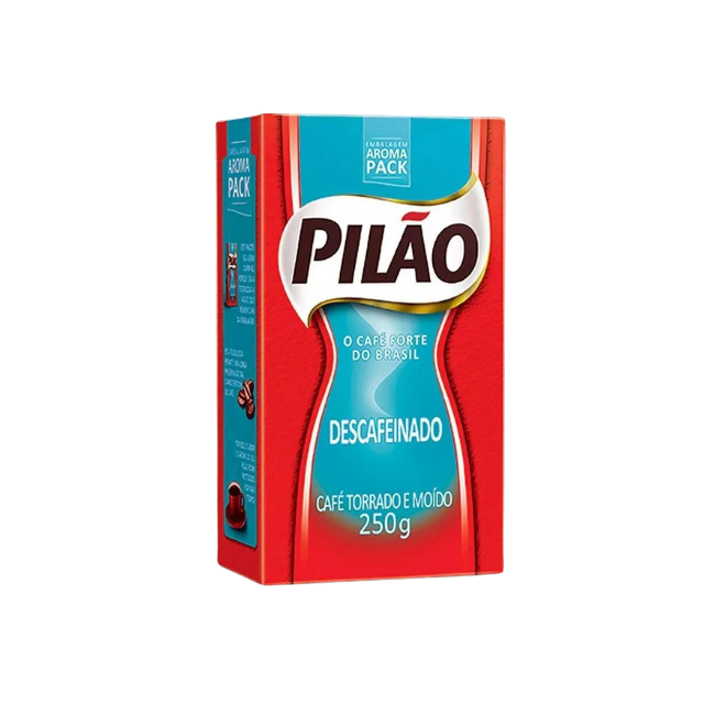 4 Pacotes de Café Pilão Descafeinado Moído - 4 x 250g (8.8 oz) Embalagem a Vácuo