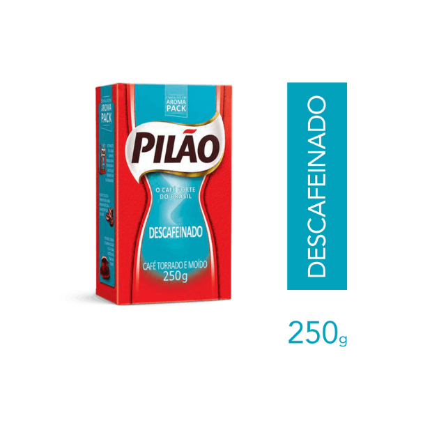 8-Pack Pilão Decaf Ground Coffee - 8 x 250g (8.8 oz) Vacuum Pack