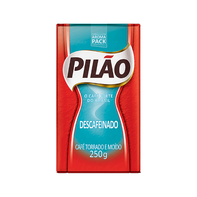 Pilão Decaf Gemahlen Kaffee 250g (8,8 oz) Vakuumpackung