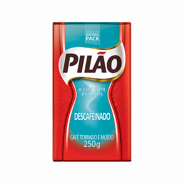 4 Packs Pilão Decaf Ground Coffee - 4 x 250g (8.8 oz) Vacuum Pack