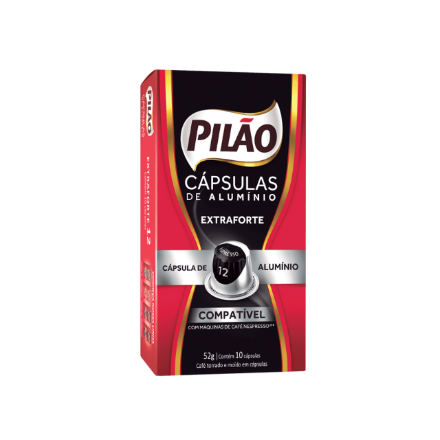 Pilão Extra Forte Kaffeekapseln – Aluminium – 52 g/1,83 oz 10 Kapseln – Nespresso®-kompatibel