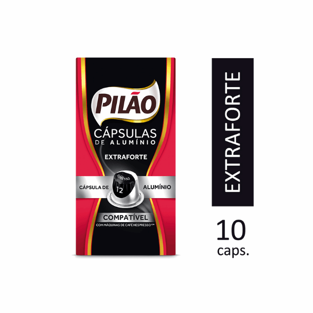 4-Pack Pilão Extra Forte Coffee Capsules - Aluminum - 4 x 52g/1.83oz 10 caps - Nespresso® Compatible