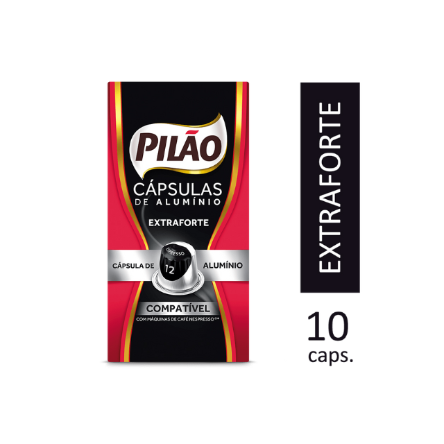8 Paquetes de Cápsulas de Café Pilão Extra Forte - Aluminio - 8 x 52g/1.83oz 10 cápsulas - Compatible con Nespresso®