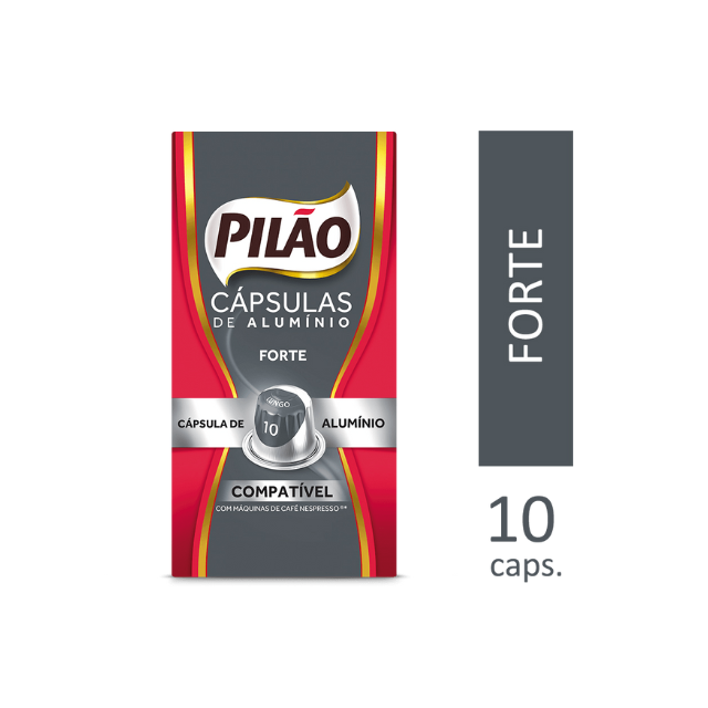 Pilão Forte Coffee Capsules - Aluminum - 52g/1.83oz 10 caps - Nespresso® Compatible